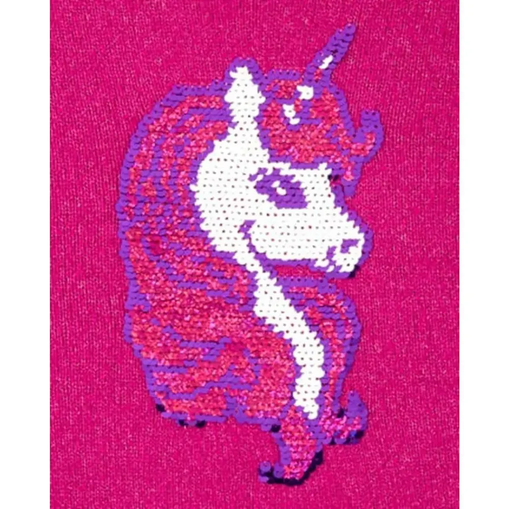 The Children's Place - Girls Flip Sequin Unicorn Sweater - shimmery pink sz 5-6